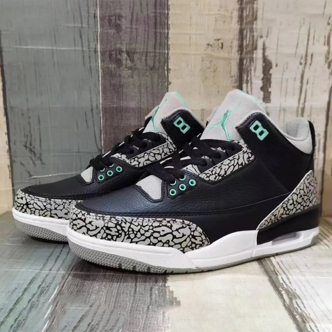 AJ 3 Green Glow Shoes Sneakers - nk0003836 image 7