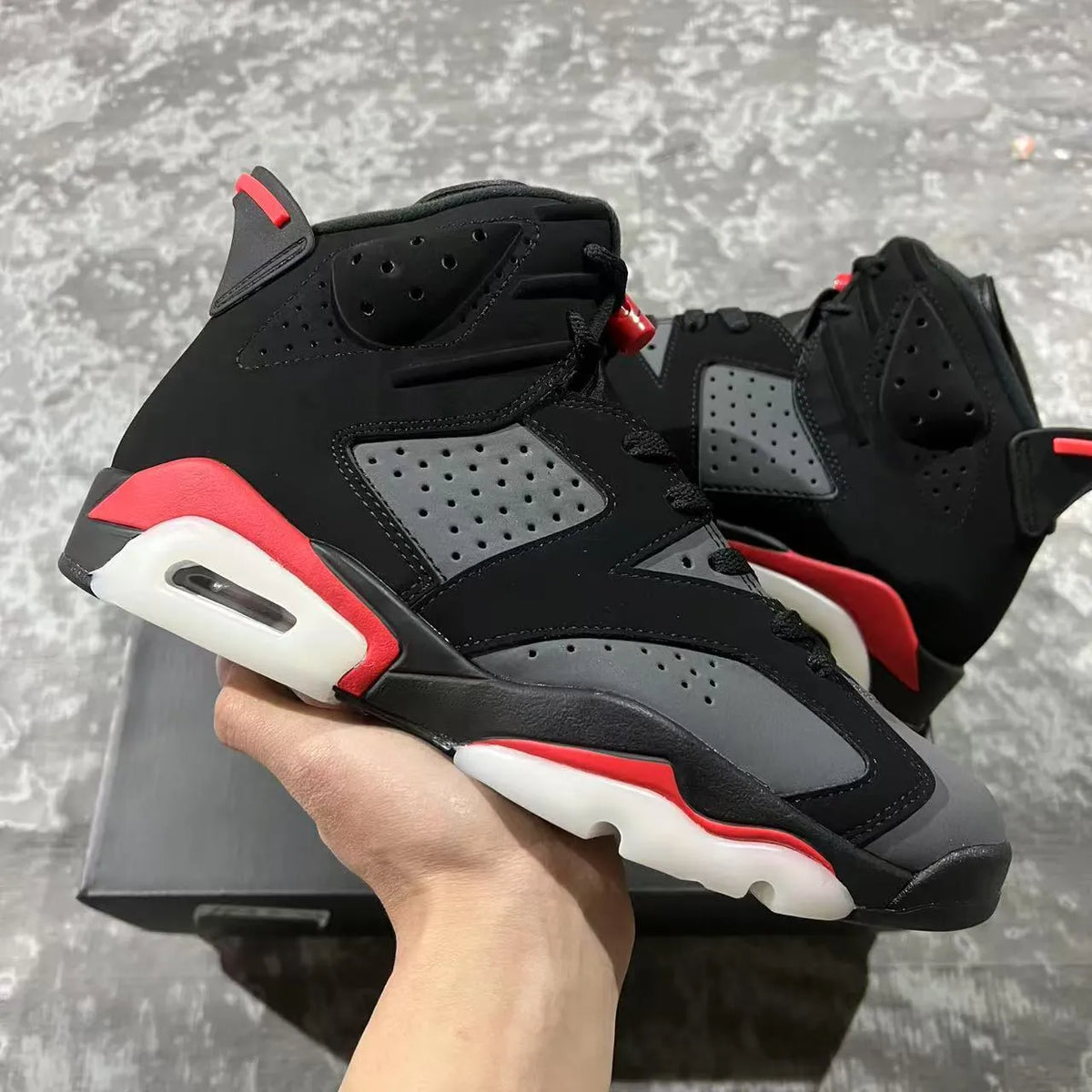 AJ 6 Fire Red Shoes Sneakers – nk0004367 image 2