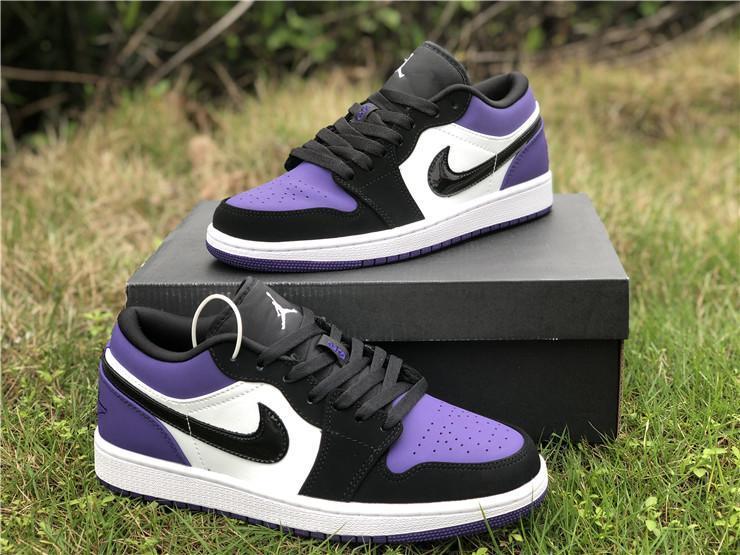 AJ 1 Low Court Purple (GS) Shoes Sneakers - nk0000731 image 14