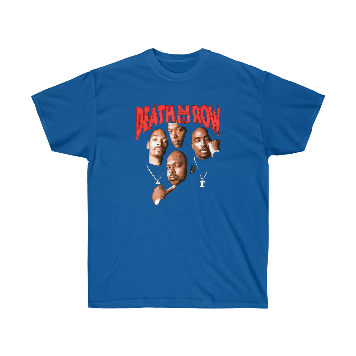 Rap Death Row Pic Men T-Shirt - Royal, 2XL image