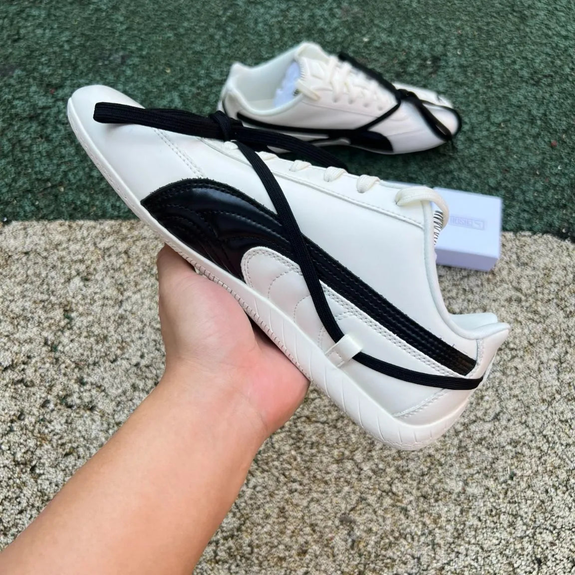 Rosé x PM Speedcat Premium Leather Warm White Shoes Sneakers - pm0000014 image 3