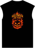Halloween on Fire Unisex Garment-Dyed Muscle Tee image 0