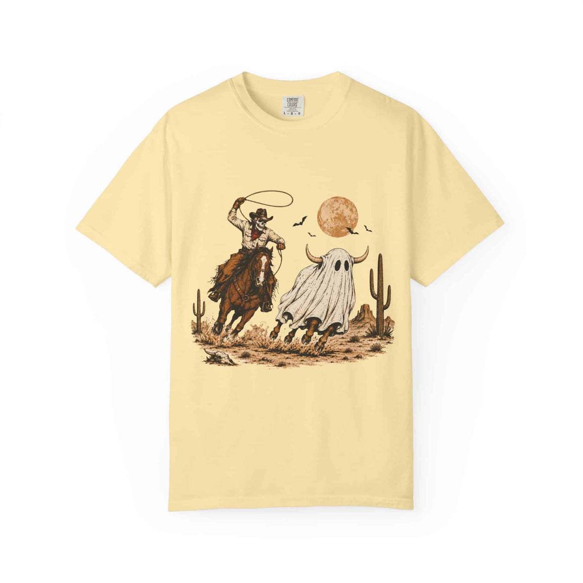 Halloween Basketball Skeleton Unisex Garment-Dyed T-shirt image