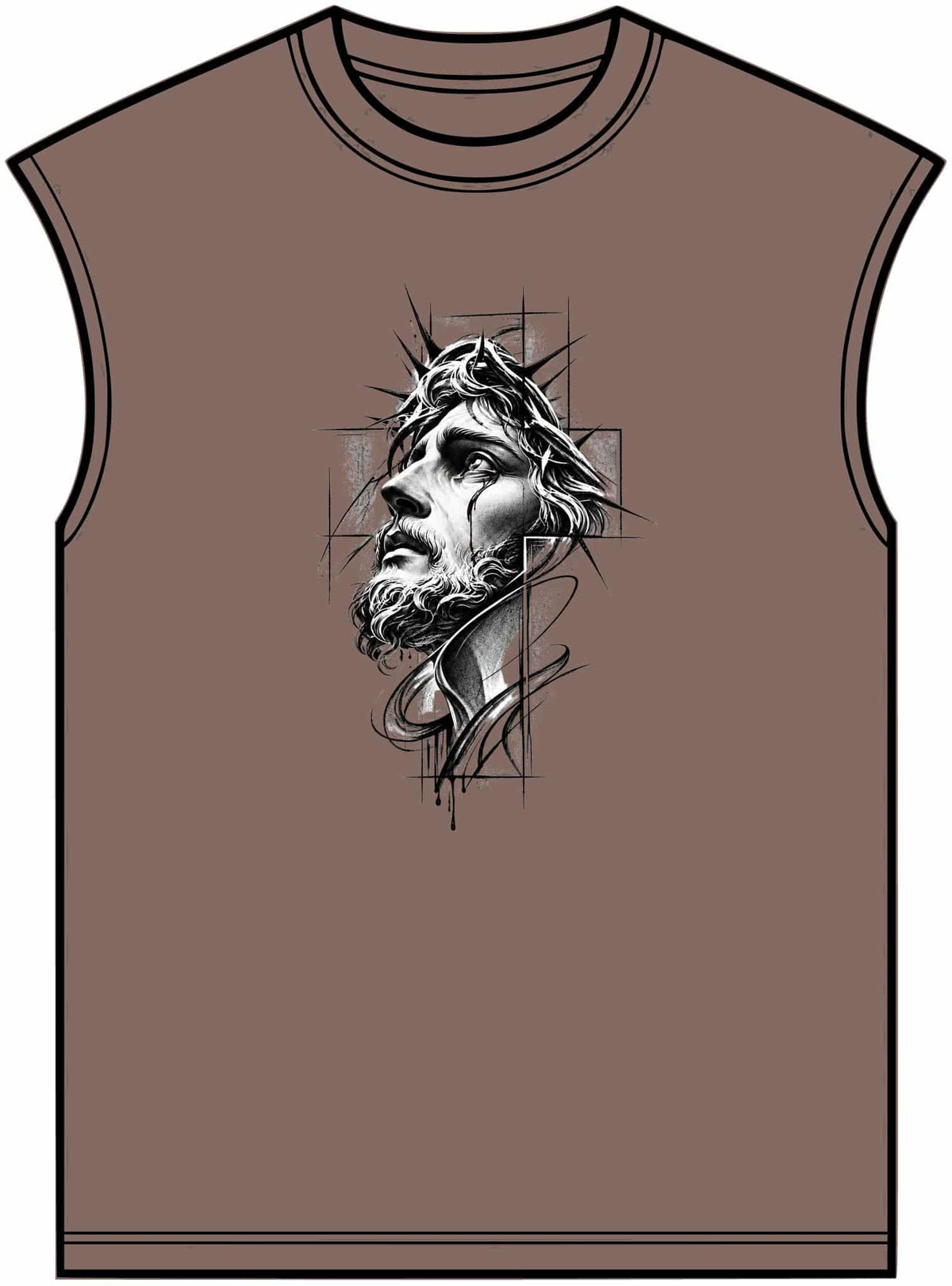 Crown of Faith 1 Unisex Garment-Dyed Muscle Tee image 4