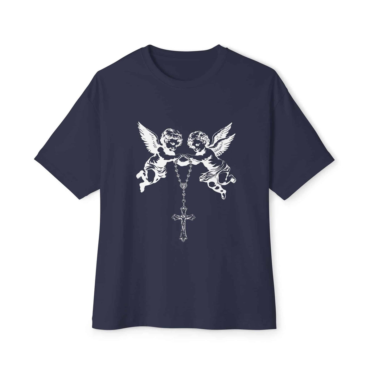 Heavenly Guardians Unisex Oversized Boxy Tee - Navy, 2XL image