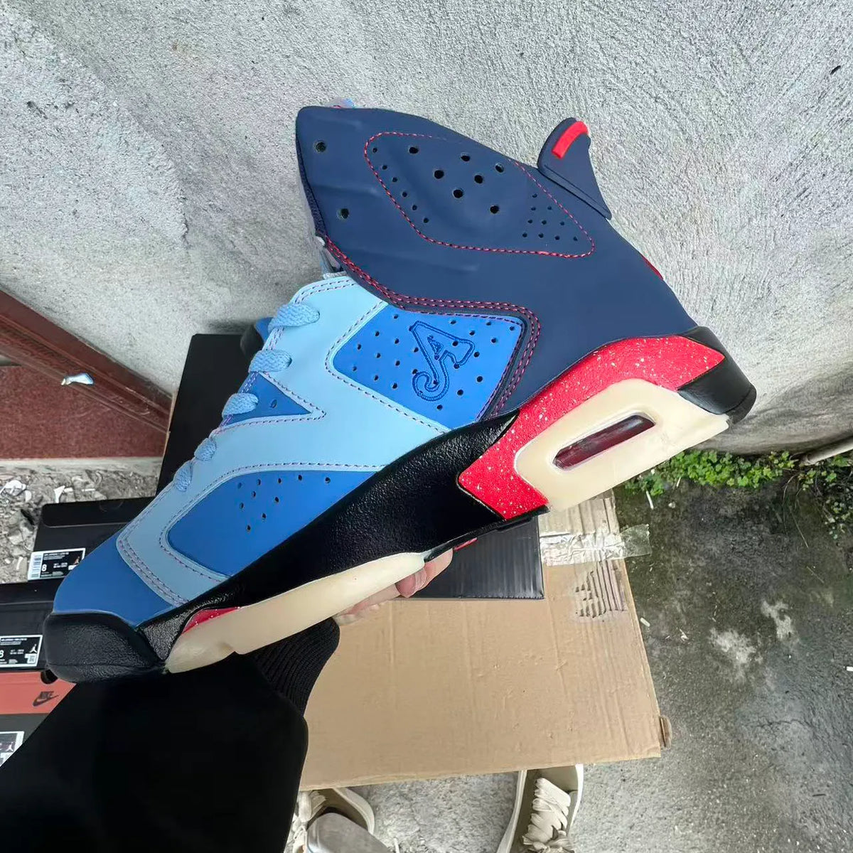Awake NY x AJ 6 “Midnight Navy”/“Blueberry” Shoes Sneakers - nk0005225 image 6