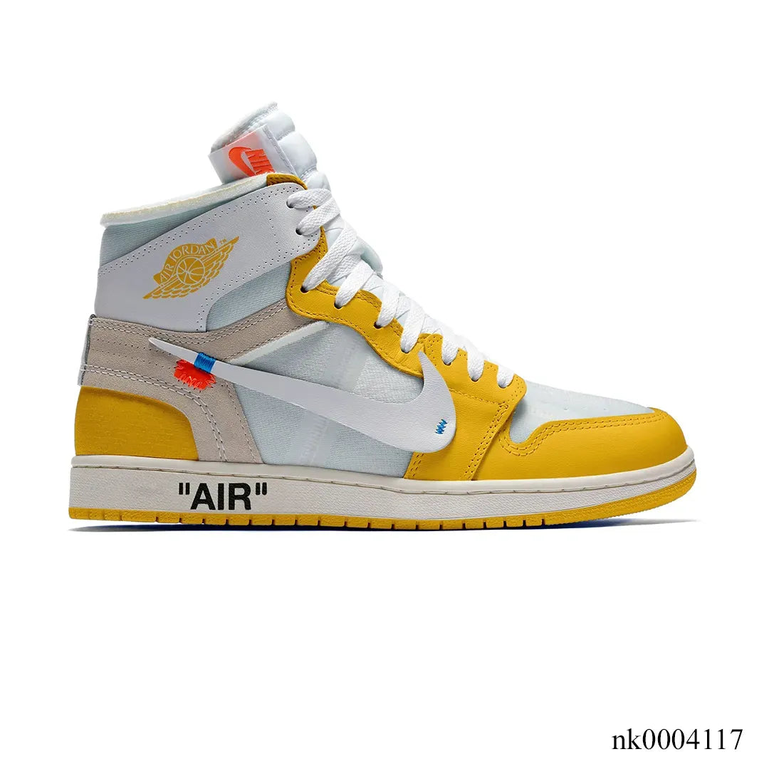 OW x AJ 1 High OG Canary Shoes Sneakers - nk0004117 image 0