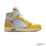 OW x AJ 1 High OG Canary Shoes Sneakers - nk0004117 image 0