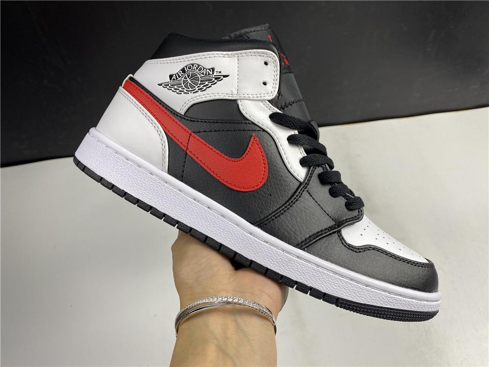 AJ 1 Mid Black Chile Red White Shoes Sneakers - nk0001419 image 2