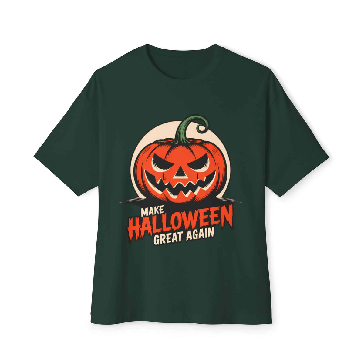 Make Halloween Great Again Unisex Oversized Boxy Tee - Forest, M image