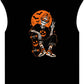 Retro Skater Skeleton Halloween Unisex Garment-Dyed Muscle Tee image