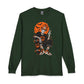 Retro Skater Skeleton Halloween Long Sleeve T-Shirt image