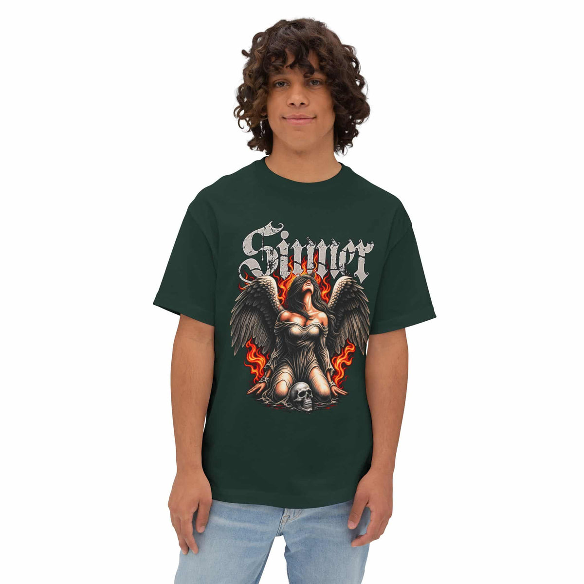 Sinner’s Flame Unisex Oversized Boxy Tee image 23