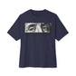 Graphic Print Unisex Oversized Boxy Tee - POD0039 - Navy, L image