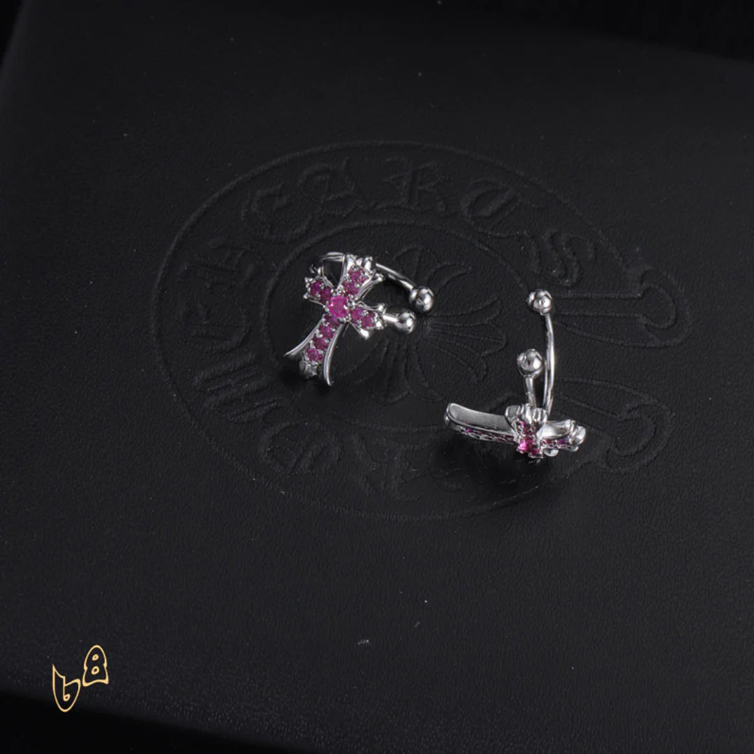 CH Cross Hoop Earrings - CH0165 image 4
