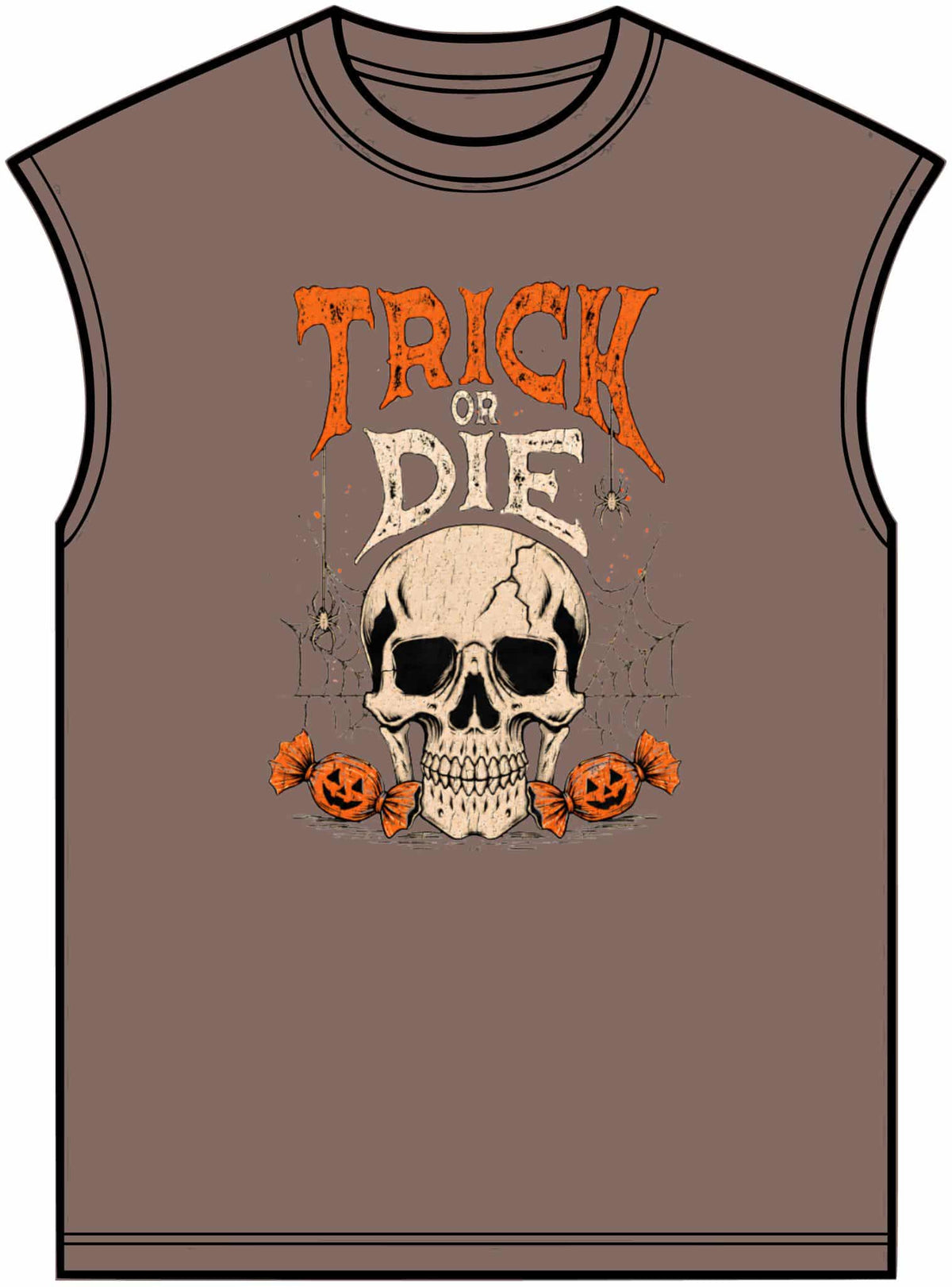 TRICK OR DIE Unisex Garment-Dyed Muscle Tee image