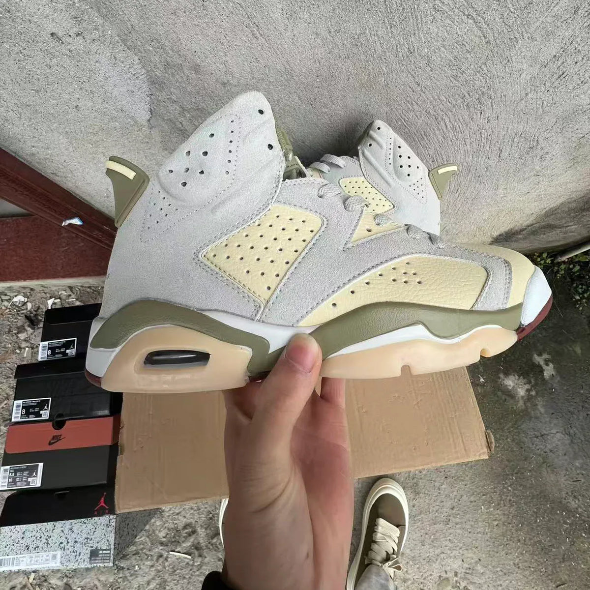 AJ 6 “Sail/Neutral Olive” Shoes Sneakers - nk0005226 image 6