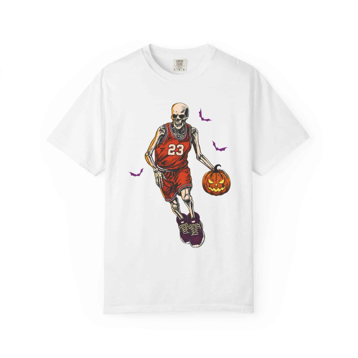 Halloween Basketball Unisex Garment-Dyed T-shirt image 84