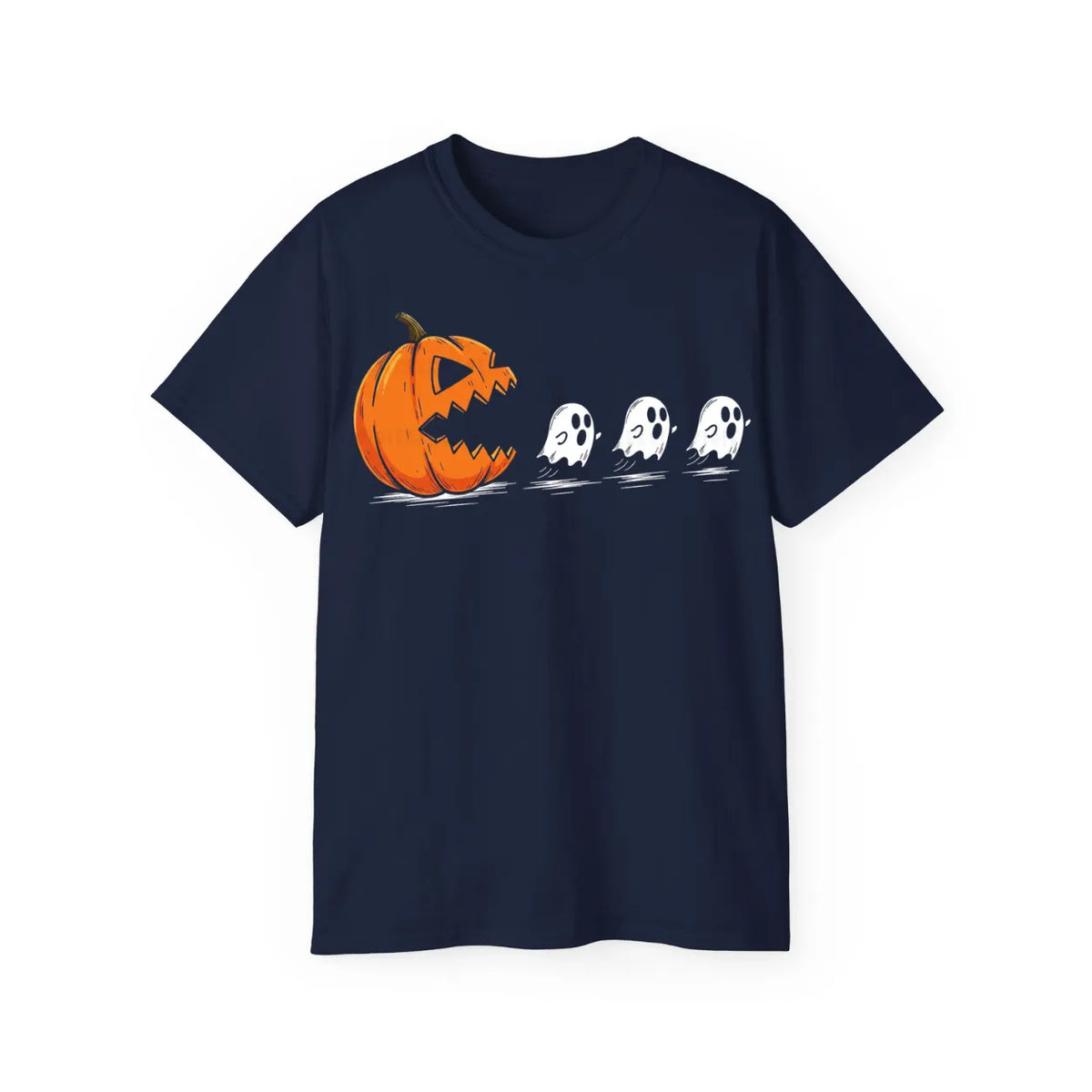 Halloween Pumpkin Chasing Ghost T-Shirt - POD0004 image 3