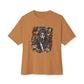 Halloween Horror Unisex Oversized Boxy Tee - Toast, M image