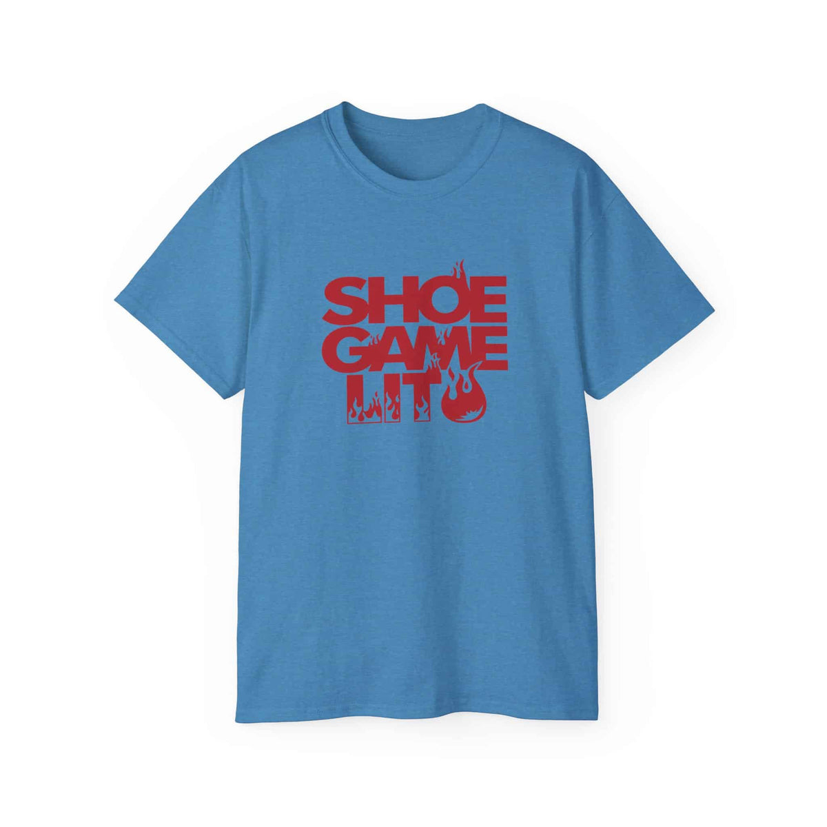 Graphic Print T-Shirt - POD0040 - S, Heather Sapphire image