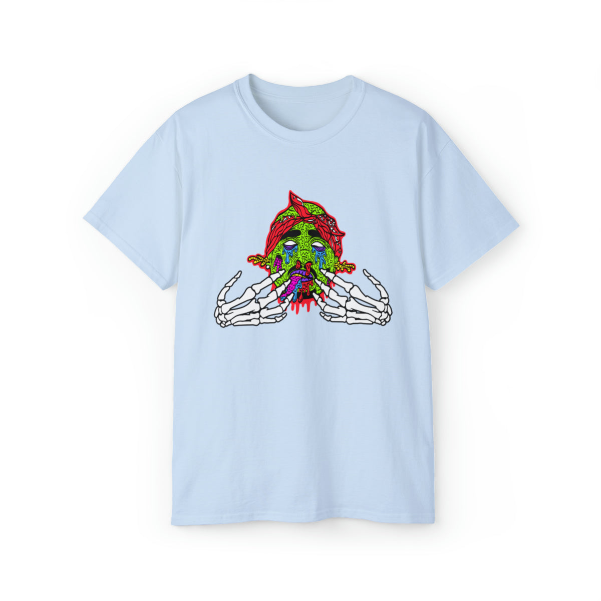 2Pac Monster  T-Shirt - Light Blue, M image