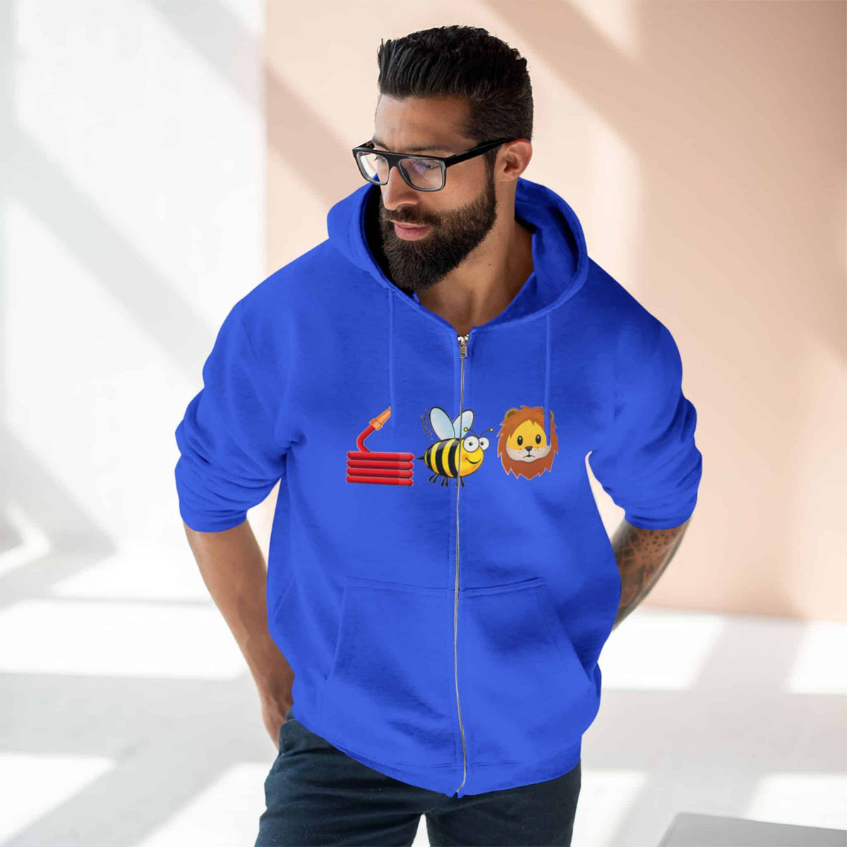 Bee Unisex Zip Hoodie image 23