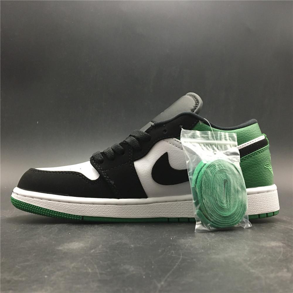 AJ 1 Low White Black Mystic Green Shoes Sneakers - nk0000303 image 1