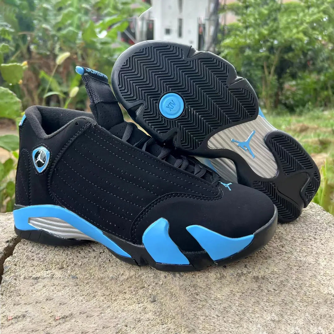 AJ 14 Black University Blue Shoes Sneakers – nk0004488 image 2