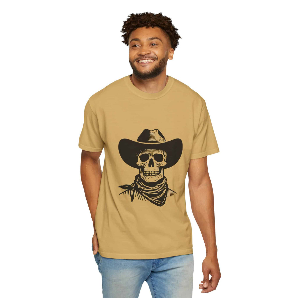 Outlaw Skull Unisex Garment-Dyed T-shirt image 40