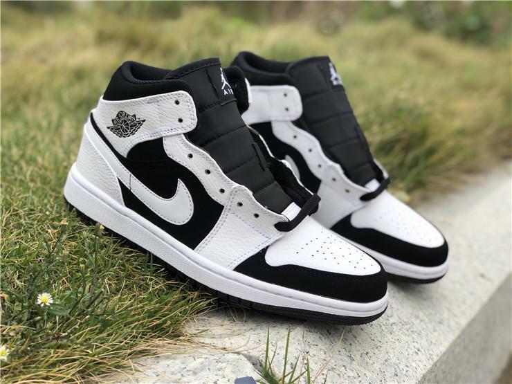 AJ 1 Mid White Black Shoes Sneakers - nk0000560 image 5