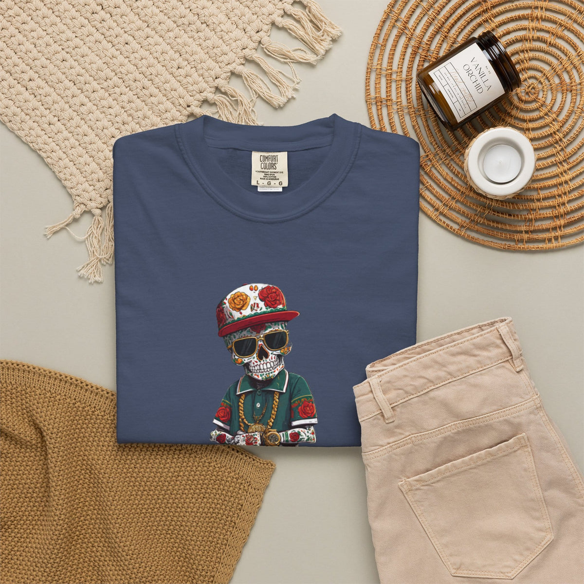 Skull Luxury Unisex Garment-Dyed T-shirt image 63