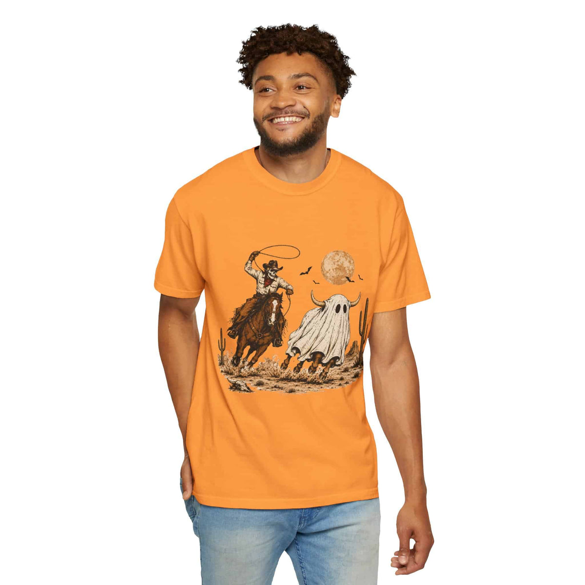 Halloween Basketball Skeleton Unisex Garment-Dyed T-shirt image 72