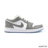 AJ 1 low customized with silver Swarovski crystal Shoes Sneakers – nk0005309 image 0