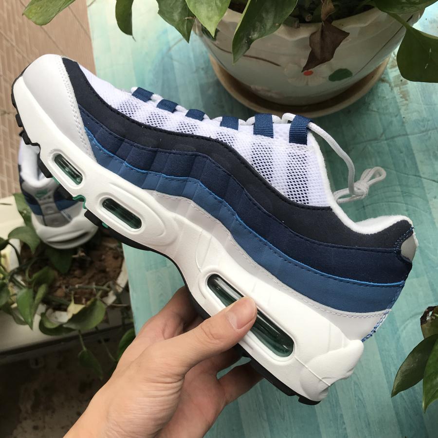 AM 95 White Slate Blue Shoes Sneakers - nk0000503 image 3