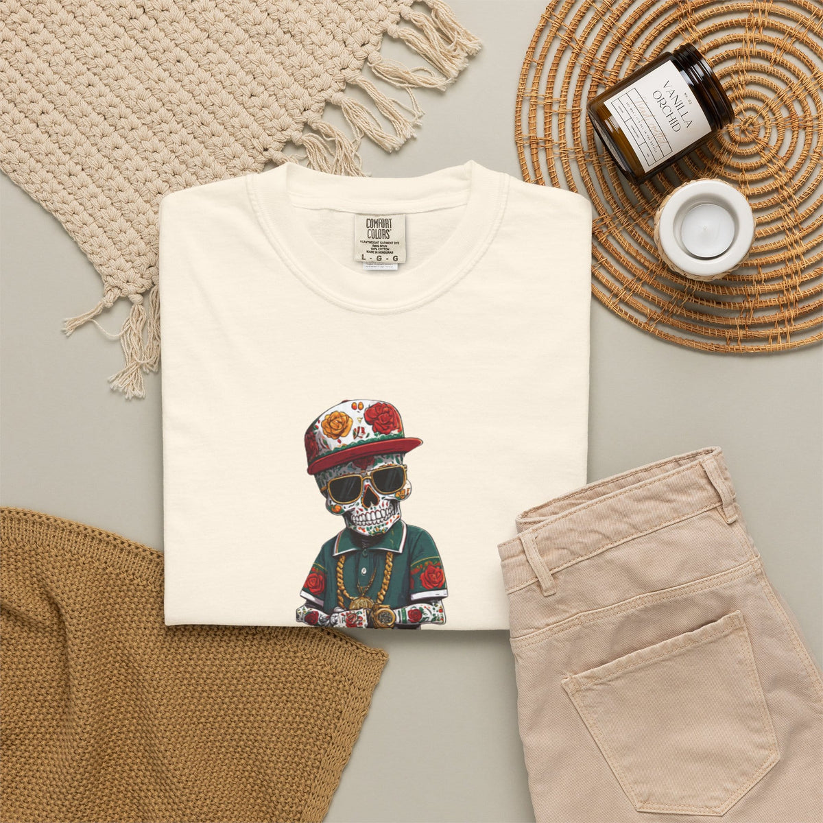 Skull Luxury Unisex Garment-Dyed T-shirt image 15