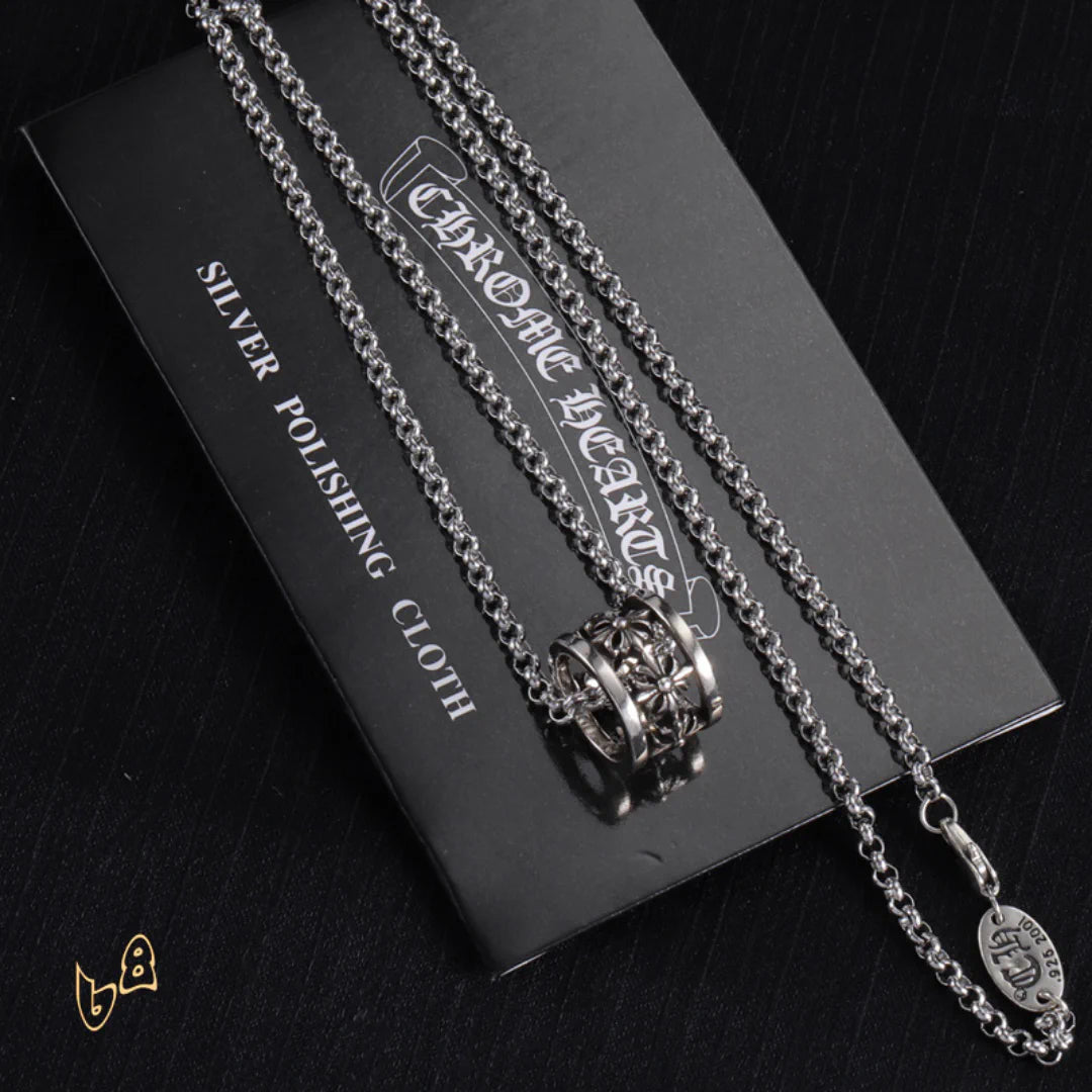 CH Cross Flower Ball Necklace - CH0036 image 1