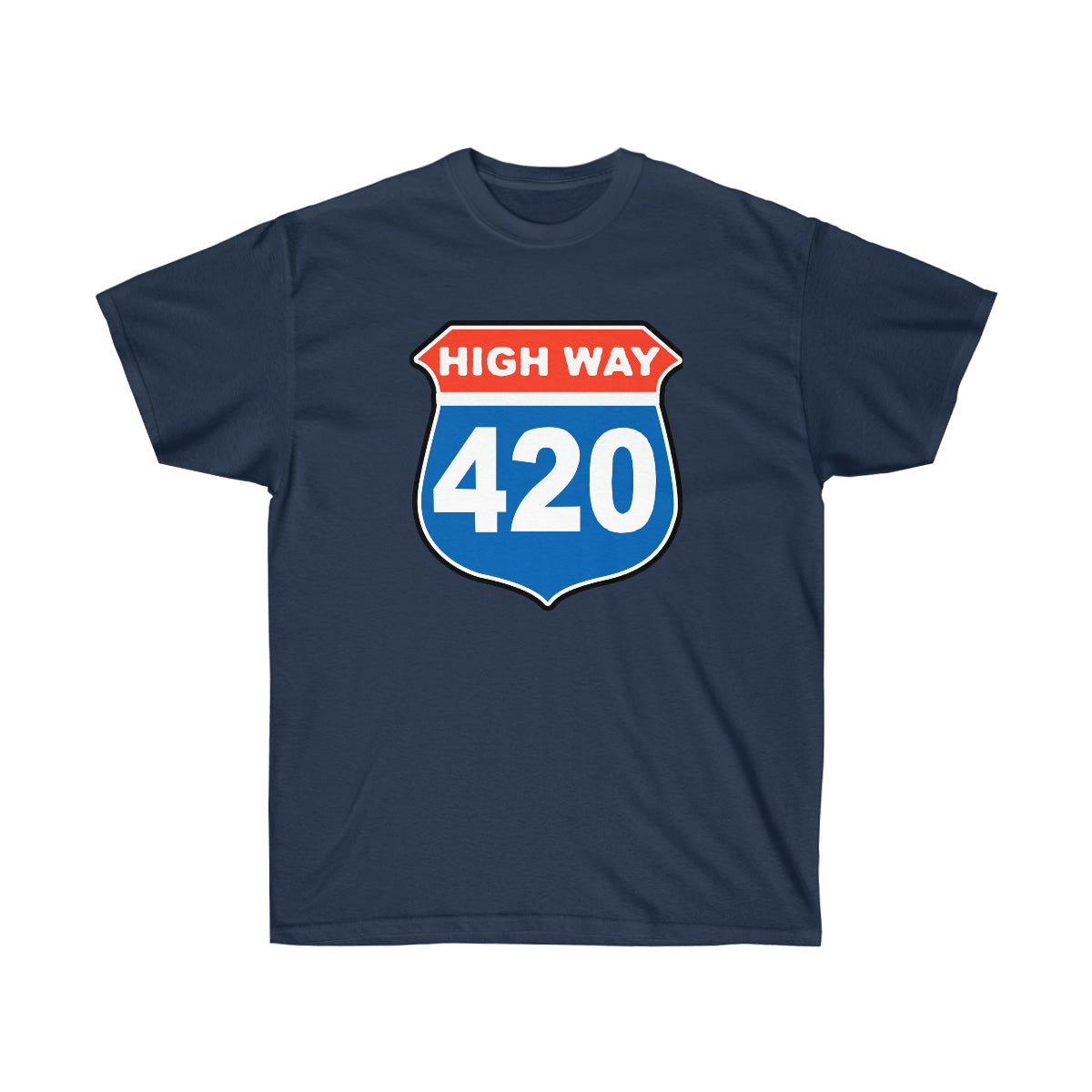 High Way 420 Men T-Shirt - Navy, 3XL image