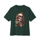 Neon Skull DJ Unisex Oversized Boxy Tee - Forest, XS image