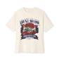 Graphic Print Unisex Oversized Boxy Tee - POD0037 - Natural, XL image