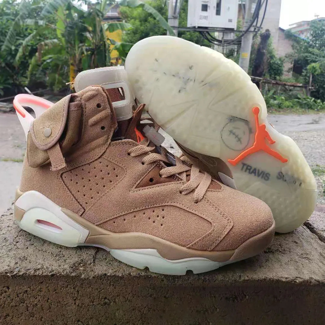 Travis Scott x AJ 6 British Khaki Shoes Sneakers – nk0001581 image 8