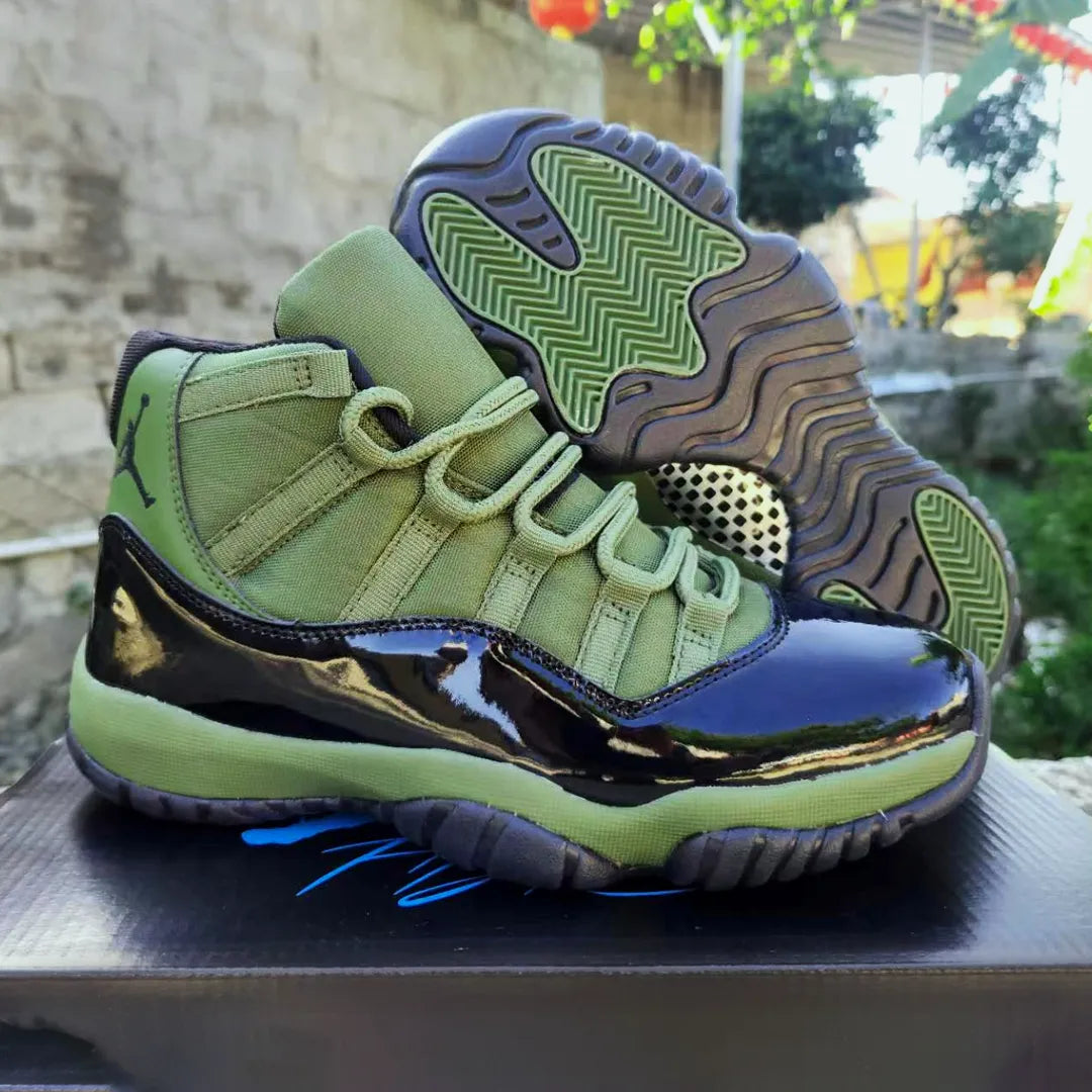 AJ 11 Retro Olive and Black Shoes Sneakers - nk0004177 image 7