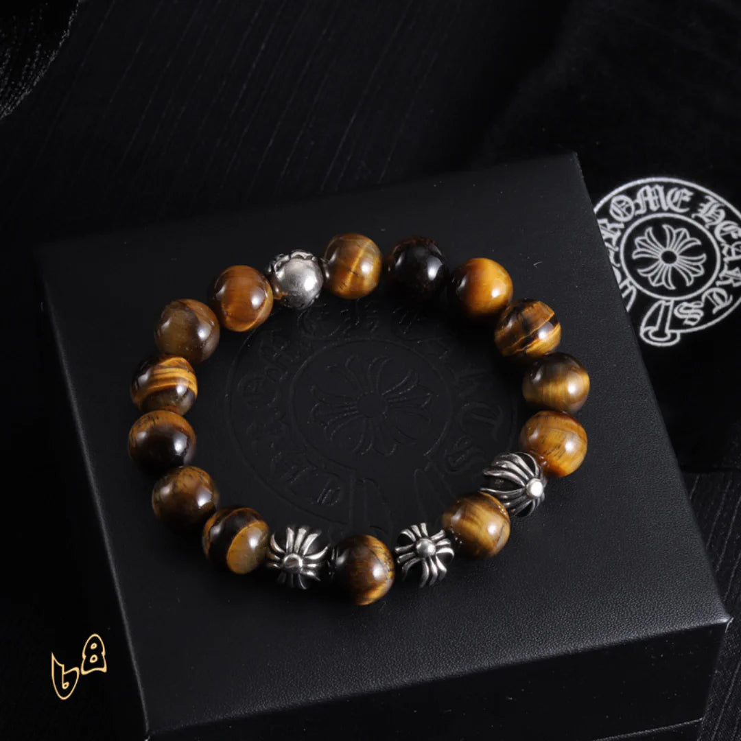 CH Brown Beaded Cross Bracelet - CH0064 image 2