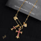 CH Cross & Heart Pin Pendant Necklace - CH0048 image 5