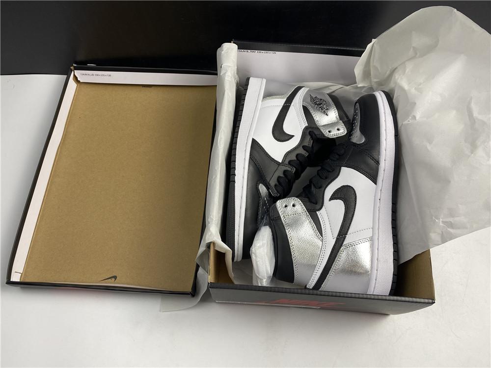 AJ 1 High OG WMNS Silver Toe Shoes Sneakers - nk0001426 image 9