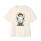 Howdy Ghost Unisex Oversized Boxy Tee - Natural, XL image