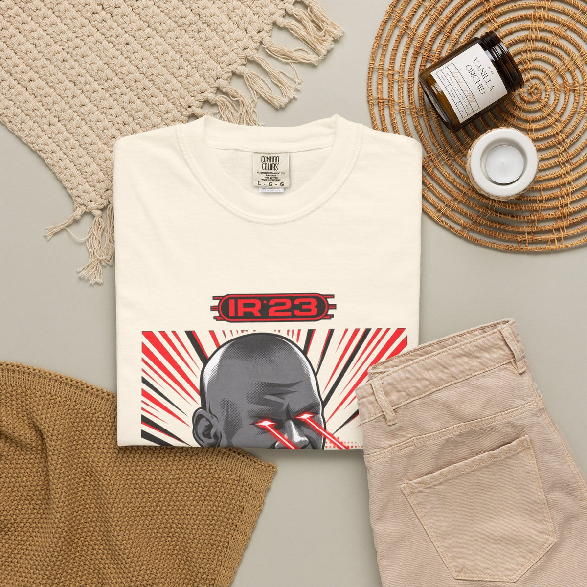 Graphic Print Unisex Garment-Dyed T-shirt - POD0032 image 11