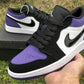 AJ 1 Low Court Purple (GS) Shoes Sneakers - nk0000731 image 10