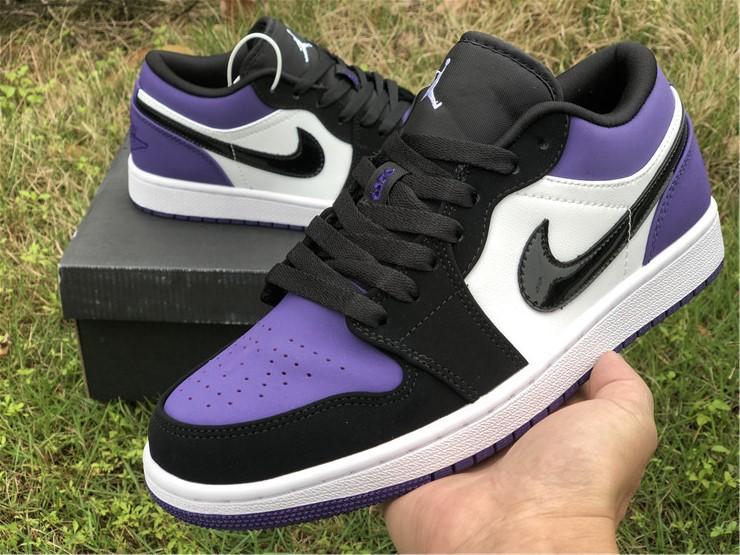 AJ 1 Low Court Purple (GS) Shoes Sneakers - nk0000731 image 10