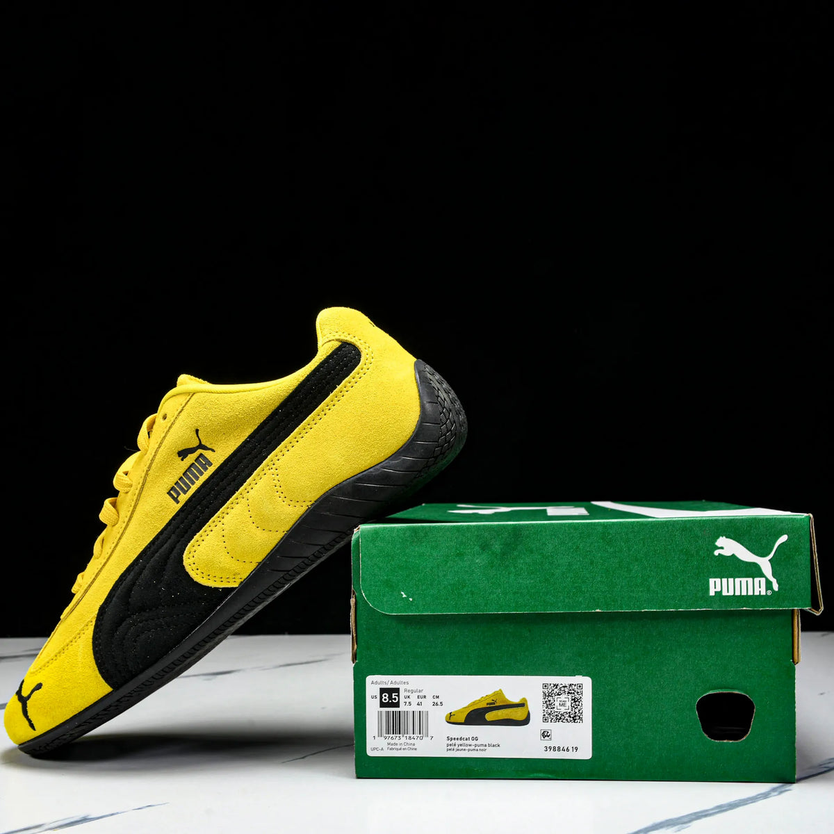 PM Speedcat OG Pelé Yellow Black Shoes Sneakers - pm0000016 image 6